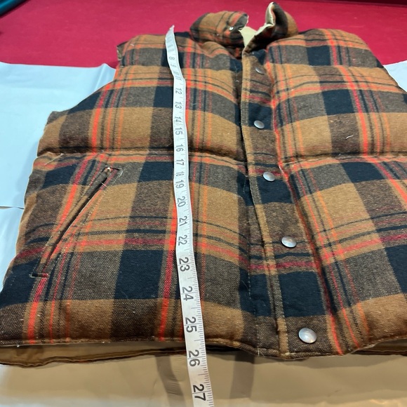 Gordon & Ferguson Field & Stream DOWN PUFFER VEST BROWN BLACK Plaid Reversible L - Picture 6 of 16